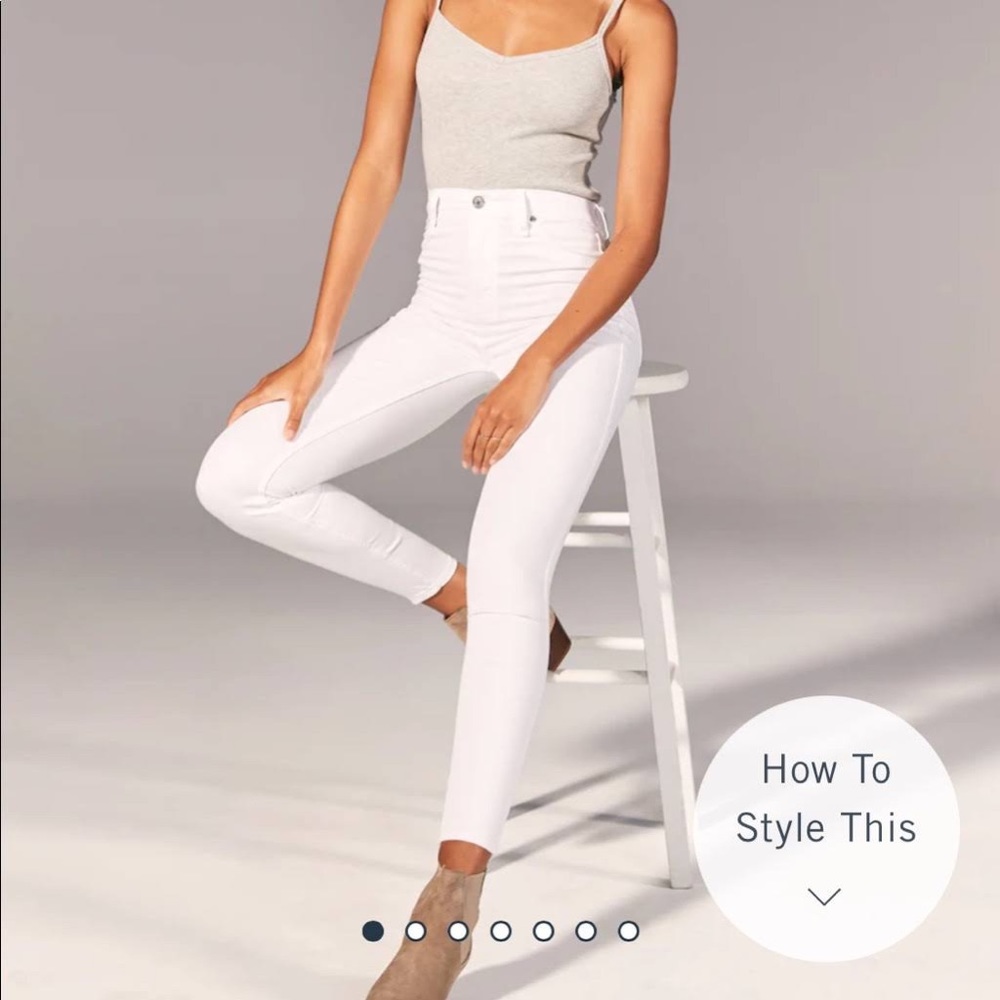 Abercrombie & Fitch White Jeggings